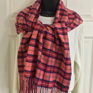 Lands End CashTouch  Plaid Scarf